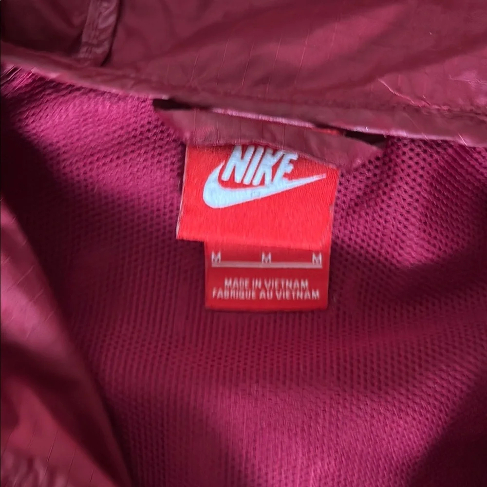Nike Red and Burgundy Windbreaker Jacket - Picture 2 of 5
